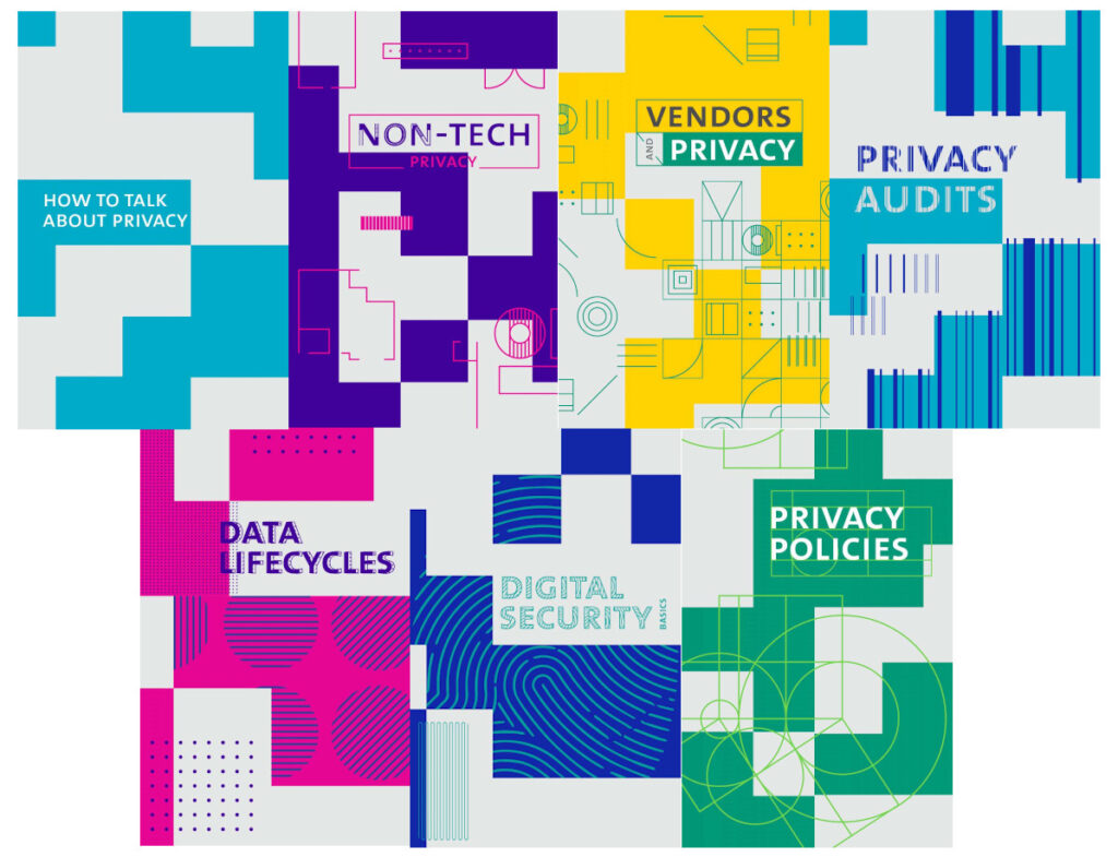 Title covers of the seven Library Privacy Field Guides.